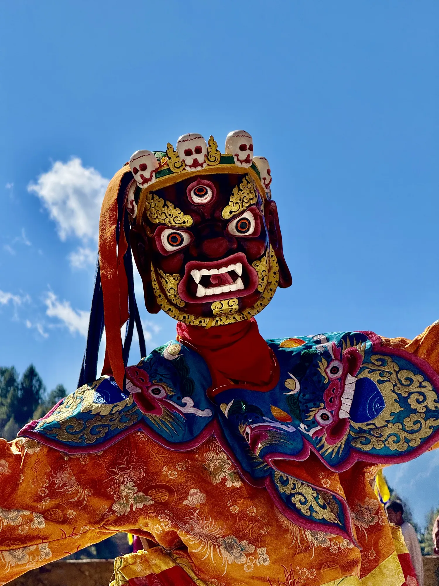 A masked cham dancer